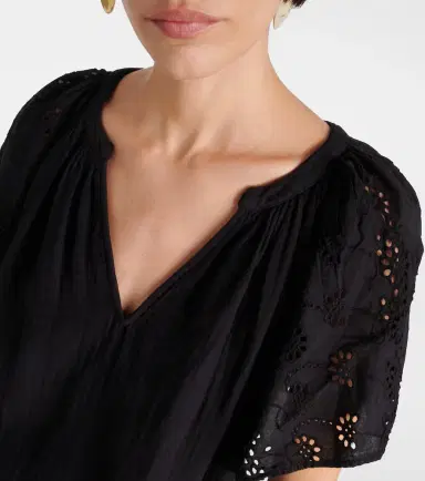 Velvet Tish embroidered cotton top | Thumbnail 5