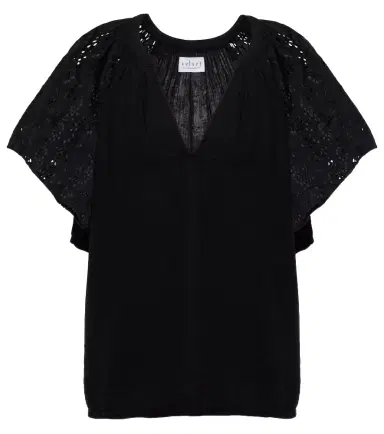 Velvet Tish embroidered cotton top | Thumbnail 1