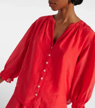 Velvet Mel cotton and silk shirt | Thumbnail 5