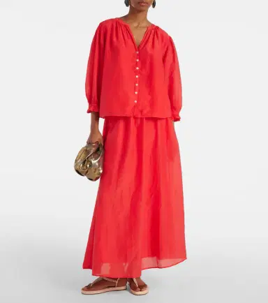 Velvet Mel cotton and silk shirt | Thumbnail 6