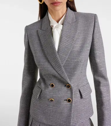 Alessandra Rich Houndstooth wool-blend jacket | Thumbnail 4 Alessandra Rich Houndstooth wool-blend jacket | Thumbnail 4