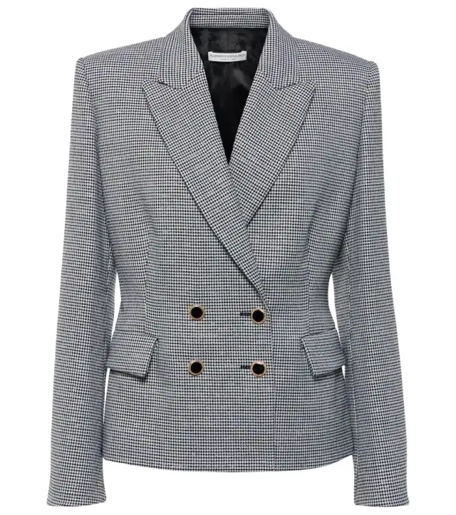 Alessandra Rich Houndstooth wool-blend jacket