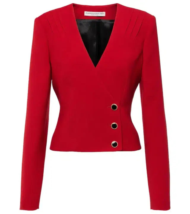Alessandra Rich Pleated wool blazer