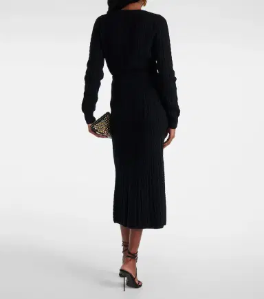 Alessandra Rich Cable-knit wool midi skirt | Thumbnail 2