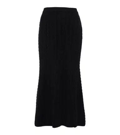 Alessandra Rich Cable-knit wool midi skirt | Thumbnail 1