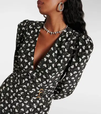 Alessandra Rich Printed silk midi dress | Thumbnail 2