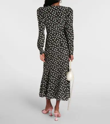 Alessandra Rich Printed silk midi dress | Thumbnail 3
