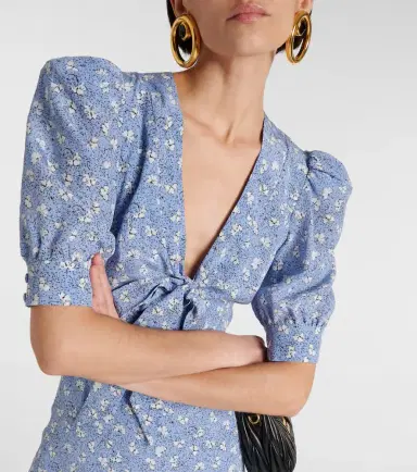 Alessandra Rich Bow-detail printed silk minidress | Thumbnail 4 Alessandra Rich Bow-detail printed silk minidress | Thumbnail 4