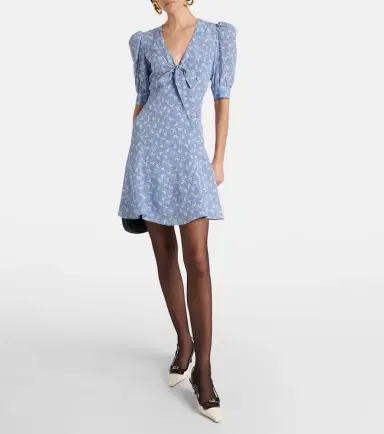 Alessandra Rich Bow-detail printed silk minidress | Thumbnail 5 Alessandra Rich Bow-detail printed silk minidress | Thumbnail 5