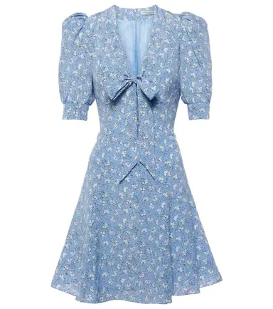Alessandra Rich Bow-detail printed silk minidress | Thumbnail 1 Alessandra Rich Bow-detail printed silk minidress | Thumbnail 1