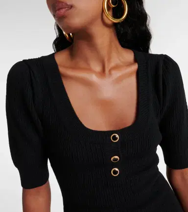 Alessandra Rich Feather-trimmed wool minidress | Thumbnail 2