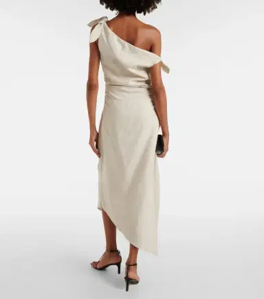 SIR. Affogato linen midi dress | Thumbnail 4