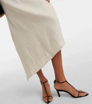 SIR. Affogato linen midi dress | Thumbnail 5
