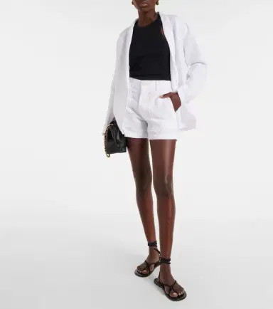Velvet Fallon linen shorts | Thumbnail 4