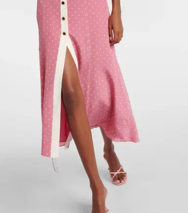 Alessandra Rich Bow-detail polka-dot silk maxi dress | Thumbnail 4