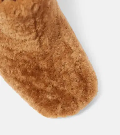 Dries Van Noten Shearling wedge mules | Thumbnail 3