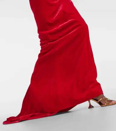 Alessandra Rich Bow-detail velvet gown | Thumbnail 2