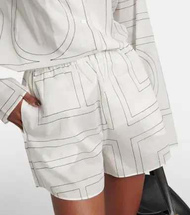 Toteme Monogram cotton-blend shorts | Thumbnail 3