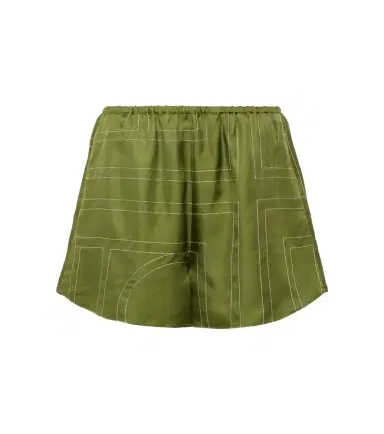 Toteme Monogram silk satin pajama shorts | Thumbnail 1