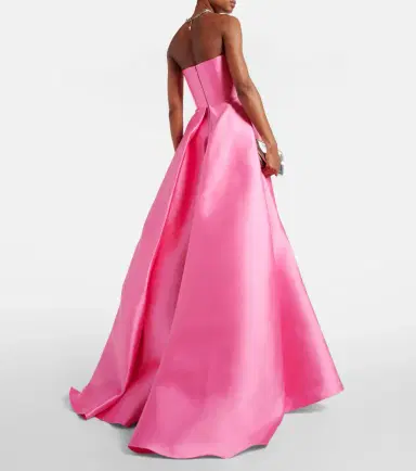 Solace London Strapless satin twill gown | Thumbnail 2