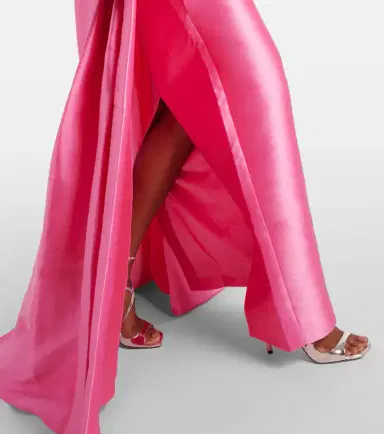 Solace London Strapless satin twill gown | Thumbnail 5