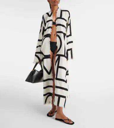 TOTEME Monogram cotton wrap dress | Thumbnail 2