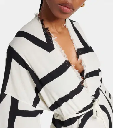 TOTEME Monogram cotton wrap dress | Thumbnail 5
