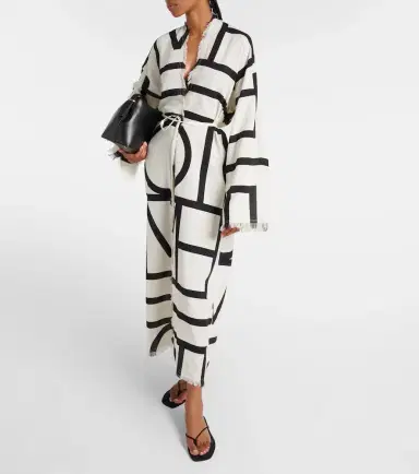 TOTEME Monogram cotton wrap dress | Thumbnail 6