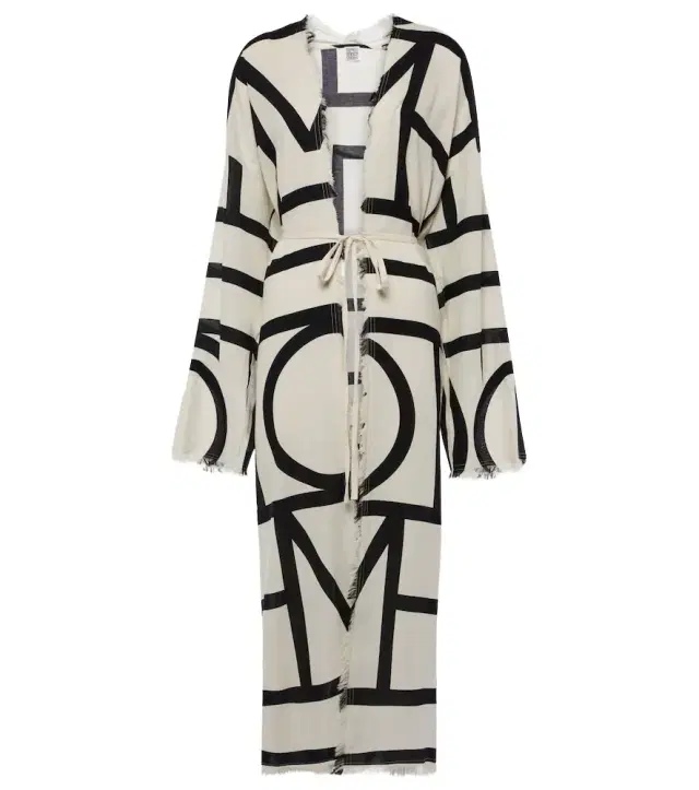 Toteme Monogram cotton wrap dress