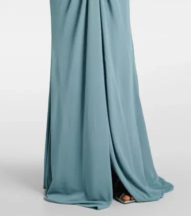 Elie Saab Bow-detail ruched jersey gown | Thumbnail 4