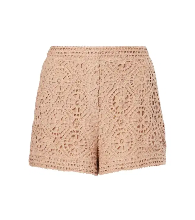 Elie Saab Macramé cotton-blend shorts