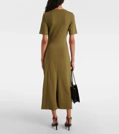 Vince Cotton-blend jersey midi dress | Thumbnail 5