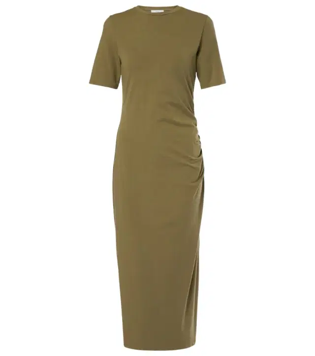 Vince Cotton-blend jersey midi dress