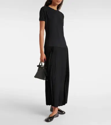 MM6 MAISON MARGIELA Pleated cotton midi dress | Thumbnail 2