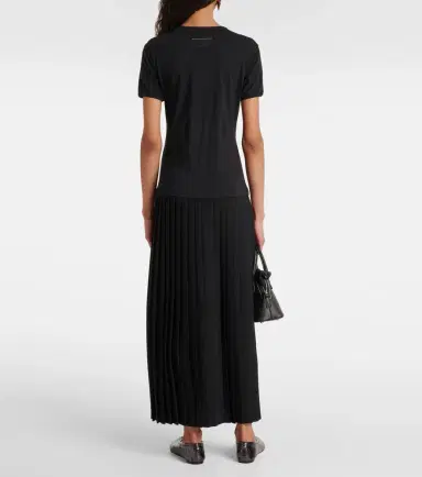 MM6 MAISON MARGIELA Pleated cotton midi dress | Thumbnail 6