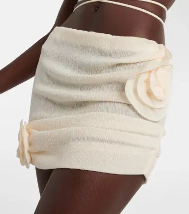 Magda Butrym Floral-appliqué crêpe miniskirt | Thumbnail 2 Magda Butrym Floral-appliqué crêpe miniskirt | Thumbnail 2
