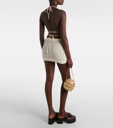 Magda Butrym Floral-appliqué crêpe miniskirt | Thumbnail 4 Magda Butrym Floral-appliqué crêpe miniskirt | Thumbnail 4