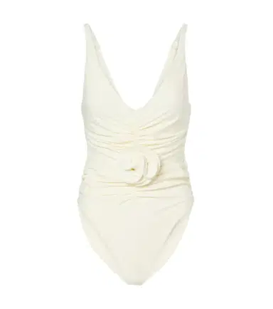 Magda Butrym Floral-appliqué ruched swimsuit | Thumbnail 1
