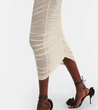 Magda Butrym Semi-sheer ruched jersey midi dress | Thumbnail 5