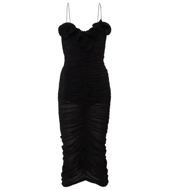 Magda Butrym Ruffled ruched jersey midi dress