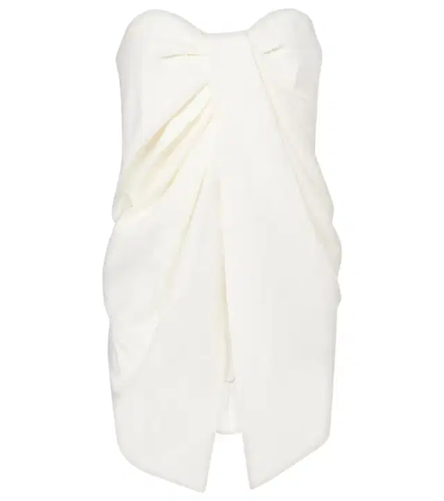 Tove Tuiren draped linen and cotton-blend top