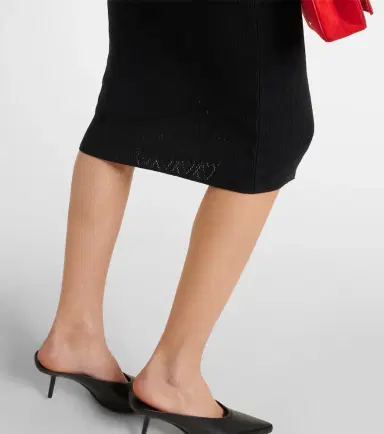 Ami Paris Knitted cotton and wool midi dress | Thumbnail 5