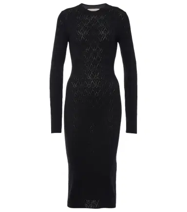 Ami Paris Knitted cotton and wool midi dress | Thumbnail 1