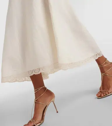 Rixo Clarice lace-trimmed midi dress | Thumbnail 4 Rixo Clarice lace-trimmed midi dress | Thumbnail 4