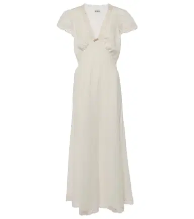 Rixo Clarice lace-trimmed midi dress | Thumbnail 1 Rixo Clarice lace-trimmed midi dress | Thumbnail 1