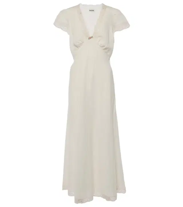 Clarice lace-trimmed midi dress