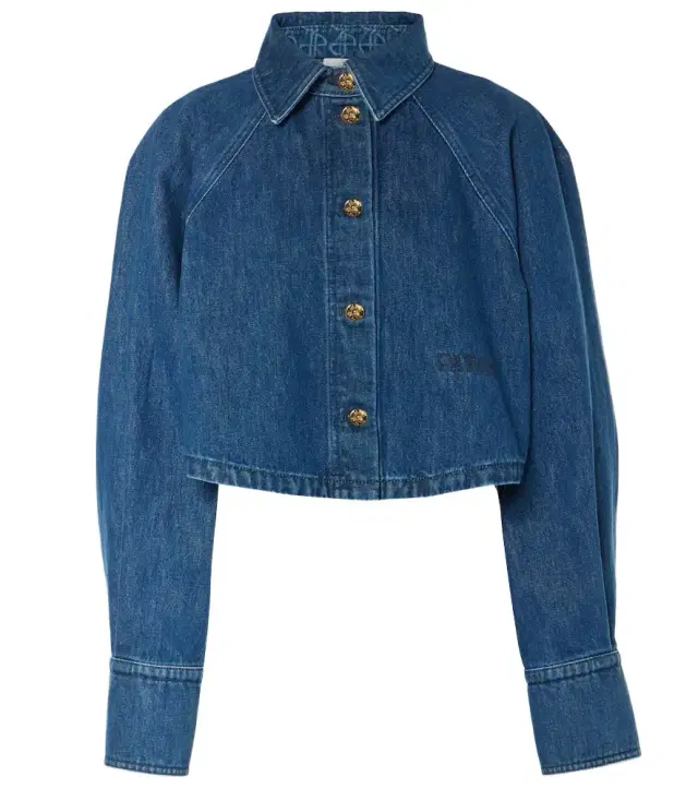 Patou Cropped denim shirt
