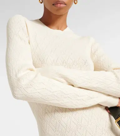 Ami Paris Knitted cotton and wool midi dress | Thumbnail 3