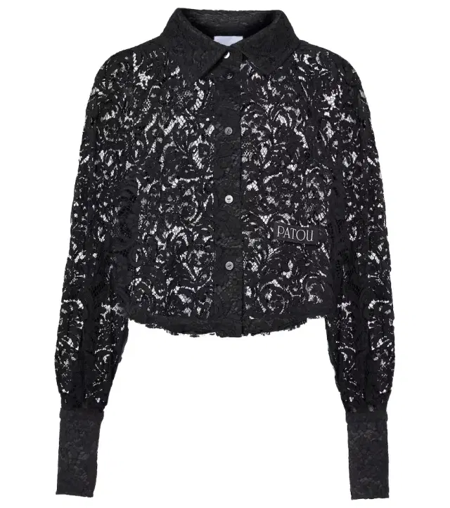 Patou Cropped lace blouse