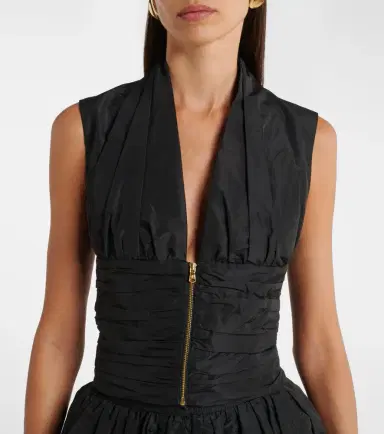 Patou Ruched taffeta top | Thumbnail 4